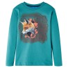 T-shirt pour enfants à manches longues aqua foncé 128 alsavelo 