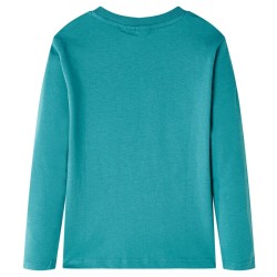 T-shirt pour enfants à manches longues aqua foncé 128 alsavelo 