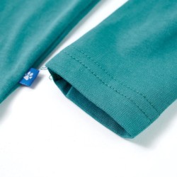 T-shirt pour enfants à manches longues aqua foncé 128 alsavelo 