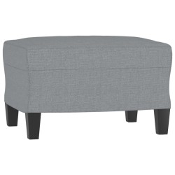 Fauteuil avec repose-pied Gris clair 60 cm Tissu 