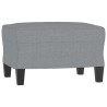 Fauteuil avec repose-pied Gris clair 60 cm Tissu 