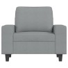 Fauteuil avec repose-pied Gris clair 60 cm Tissu 
