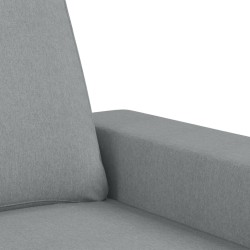 Fauteuil avec repose-pied Gris clair 60 cm Tissu 