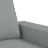 Fauteuil avec repose-pied Gris clair 60 cm Tissu 