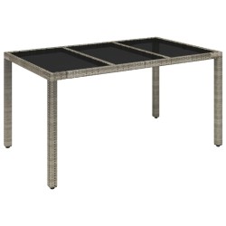 Ensemble à manger de jardin 5 pcs coussins gris résine tressée 