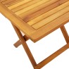 Chaises longues lot de 2 avec table rouge bois massif d'acacia 