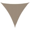 Voile de parasol tissu oxford triangulaire 4x4x4 m taupe 
