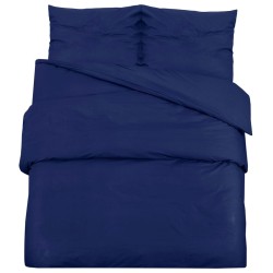 Ensemble de housse de couette Bleu marine 135x200 cm Coton 