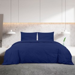 Ensemble de housse de couette Bleu marine 135x200 cm Coton 