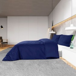 Ensemble de housse de couette Bleu marine 135x200 cm Coton 