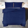 Ensemble de housse de couette Bleu marine 135x200 cm Coton 