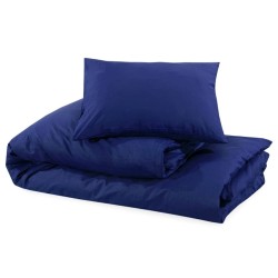 Ensemble de housse de couette Bleu marine 135x200 cm Coton 