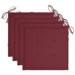 Chaises à manger d'extérieur lot de 3 et coussins Acacia massif 
