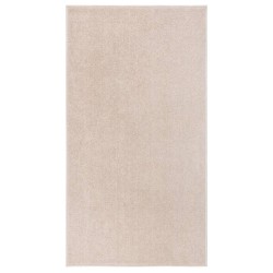 Tapis à poils courts 80x150 cm Beige foncé 