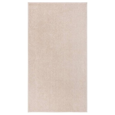 Tapis à poils courts 80x150 cm Beige foncé 