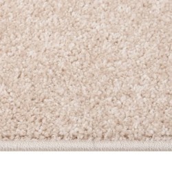 Tapis à poils courts 80x150 cm Beige foncé 