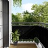 Écran de balcon noir 75x800 cm 100% polyester oxford 