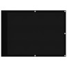 Écran de balcon noir 75x800 cm 100% polyester oxford 