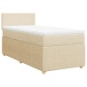 Sommier à lattes de lit avec matelas Crème 80x200 cm Tissu 