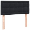 Sommier à lattes de lit avec matelas noir 100x210 cm velours 