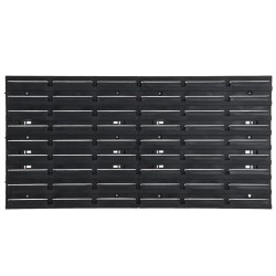 Ensemble d'étagères d'atelier 35 pcs Rouge et noir 77x39 cm PP 