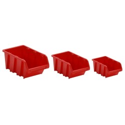 Ensemble d'étagères d'atelier 35 pcs Rouge et noir 77x39 cm PP 