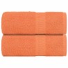 Serviettes d'invité 2 pcs orange 30x50 cm 360 g/m² 100% coton 