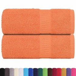 Serviettes d'invité 2 pcs orange 30x50 cm 360 g/m² 100% coton 