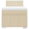 Sommier à lattes de lit avec matelas Crème 100x200 cm Tissu 