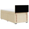 Sommier à lattes de lit avec matelas Crème 100x200 cm Tissu 