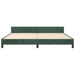 Cadre de lit sans matelas vert foncé 200x200 cm velours 