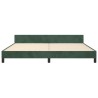 Cadre de lit sans matelas vert foncé 200x200 cm velours 