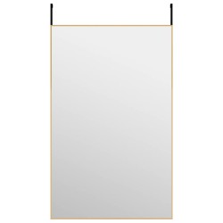 Miroir de porte Doré 50x80 cm Verre et aluminium 