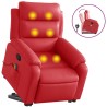 Fauteuil inclinable de massage Rouge Similicuir 