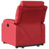 Fauteuil inclinable de massage Rouge Similicuir 