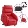 Fauteuil inclinable de massage Rouge Similicuir 