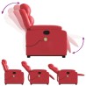 Fauteuil inclinable de massage Rouge Similicuir 