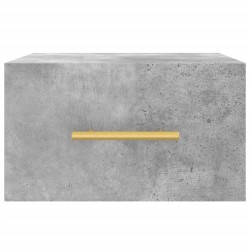 Table de chevet murale gris béton 35x35x20 cm 