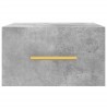 Table de chevet murale gris béton 35x35x20 cm 
