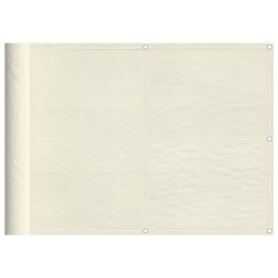 Écran de balcon crème 75x700 cm 100% polyester oxford 