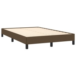 Sommier à lattes de lit et matelas marron foncé 120x190cm tissu 