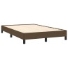 Sommier à lattes de lit et matelas marron foncé 120x190cm tissu 