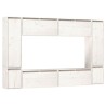 Meubles TV 8 pcs Blanc Bois massif de pin 