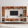 Meubles TV 8 pcs Blanc Bois massif de pin 