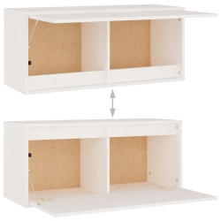 Meubles TV 8 pcs Blanc Bois massif de pin 
