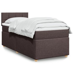 Sommier à lattes de lit avec matelas Marron foncé 90x200 cm 