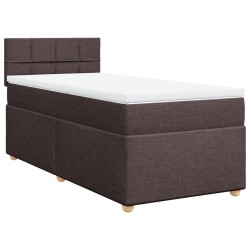 Sommier à lattes de lit avec matelas Marron foncé 90x200 cm 