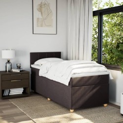 Sommier à lattes de lit avec matelas Marron foncé 90x200 cm 