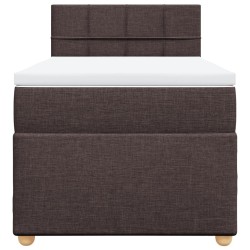 Sommier à lattes de lit avec matelas Marron foncé 90x200 cm 
