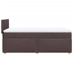 Sommier à lattes de lit avec matelas Marron foncé 90x200 cm 
